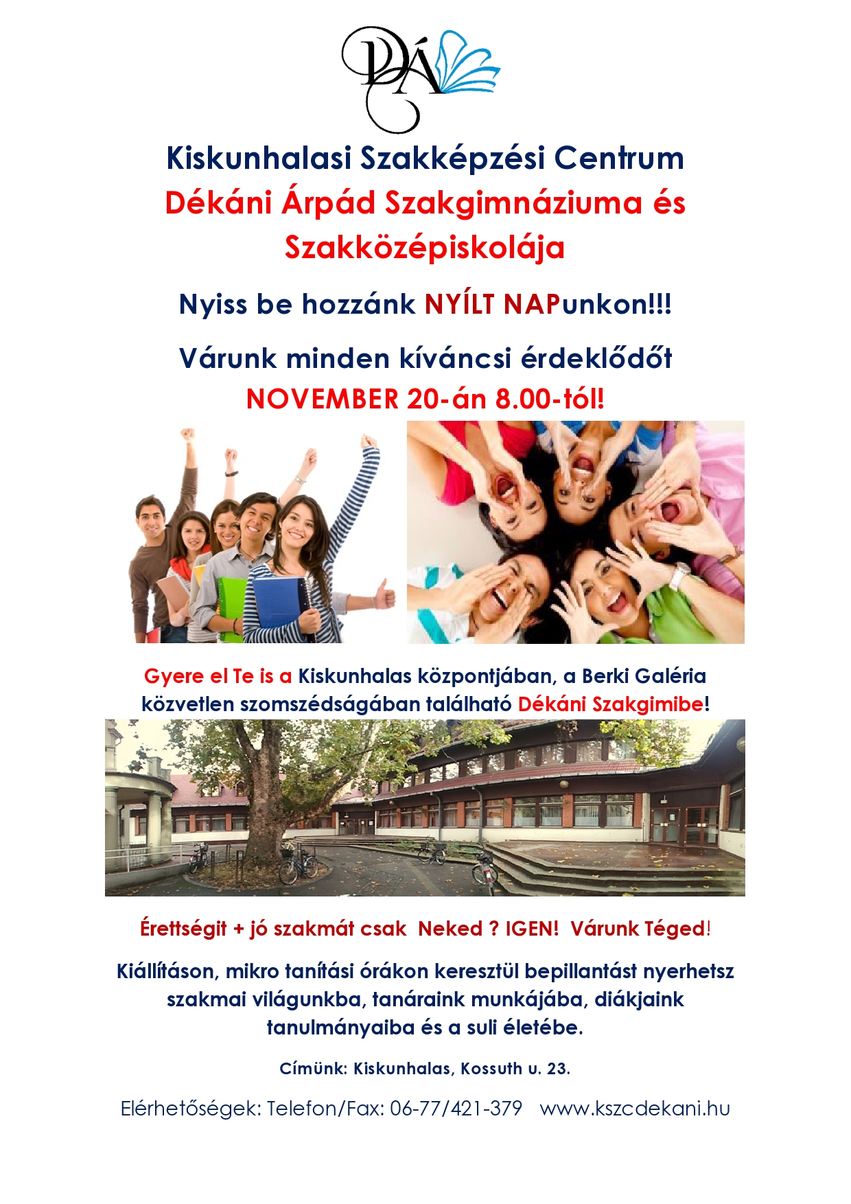 Plakát Nyílt nap 2019.11.20 page0001